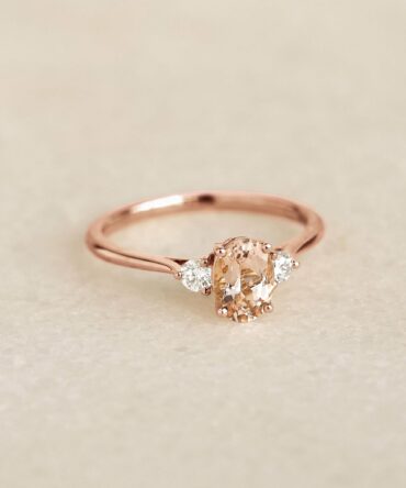 Morganite and Diamond Ring Rose Gold - Kindra